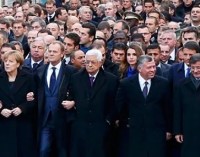 Presença de líderes mundiais em marcha de Paris é criticada