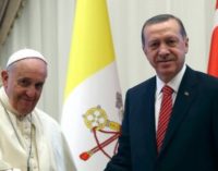 Erdogan e papa Francisco conversam por telefone sobre Jerusalém