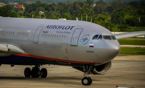 Aeroflot suspende venda de passagens à Turquia