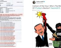 Advogados de Erdogan pedem ao Twitter que censure 11 caricaturas de Carlos Latuff