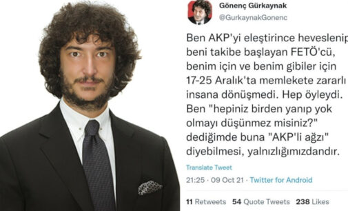 O advogado do Twitter na Turquia tuita discurso de ódio contra o movimento Hizmet